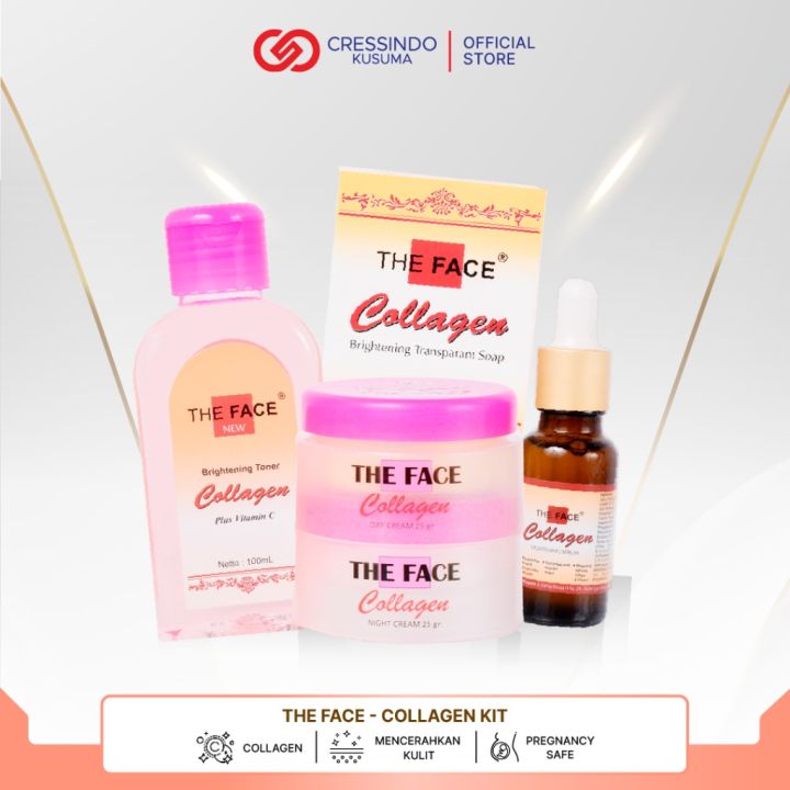 Cream Collagen The Face Plus Sabun Wajah / Krim Wajah Collagen Lazada