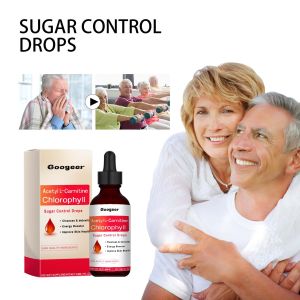 Googeer Acetyll-Carnitine Chlorophyll Sugar Control Drops Improve Cardiovascular Health Body Fat Regulate Cholesterol Levels Balance Blood Regulating High Blood Pressure Glucose Lower(30ml)