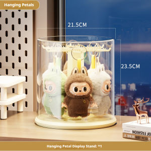 ISSI DIARY 360-Degree Rotating Acrylic Display Case for Collectible Figures Stackable Modular Organizer