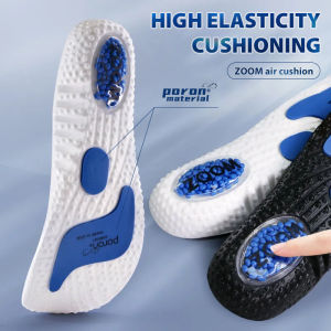Air Cushion PU Elastic Insoles Shock Absorption Cushion Super Soft Insoles For Men and Women