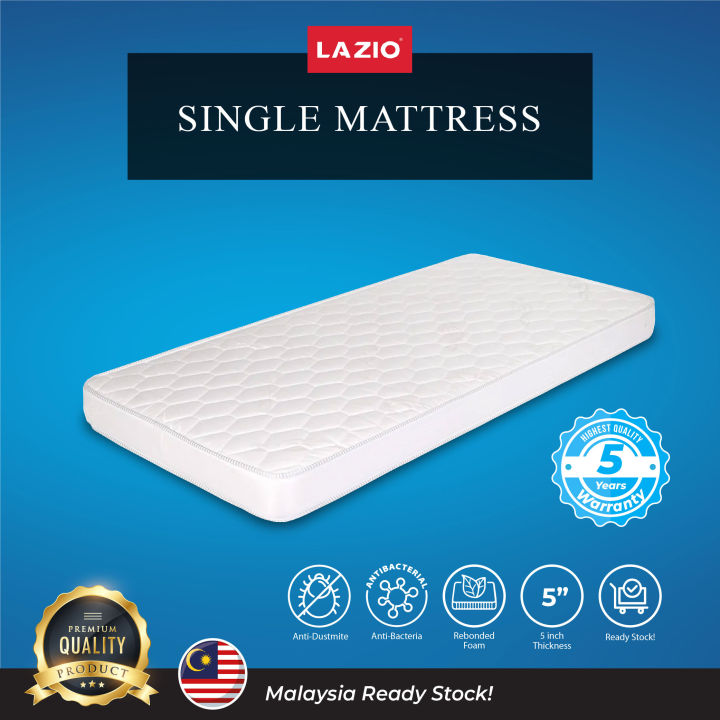HONEY Mattress Single & Super Single 5 INCHES Rebonded Foam Mattress