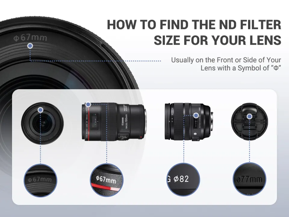 Neutral Density Canon 50mm Lens Filter Size RISE(UK)58MM ND