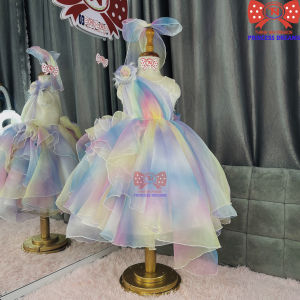 🌈𝑹𝑨𝑰𝑵𝑩𝑶𝑾 𝑫𝑹𝑬𝑺𝑺- Váy công chua cầu vồng thiết kế cao cấp các loại size có sẵn Thanh Nhi Fashion TN5623001