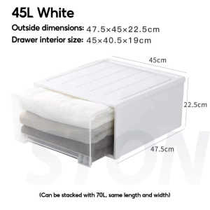 LifeStow Storage Box Household Drawer Japanese-Style Storage Basket Home Clothes Underwear Sundries Storage Shelf Organizer Plastic Container Box Closet Drawer Storage Box