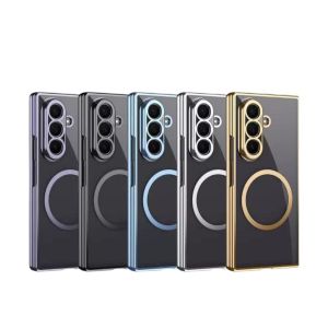 CASING CLEAR CHROME MAGNETIC FOR SAMSUNG Z FOLD 3 / Z FOLD 4 / Z FOLD 5 / Z FOLD 6 / Z FOLD 7 CASE TRANSPARANT MAGSAFE