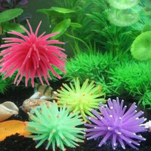 SOLOMONWF 1Pcs Plastic Colors Coral Fish Tank Underwater Decor Aquarium Ornament Plant Artificial Coral Silicone Fish