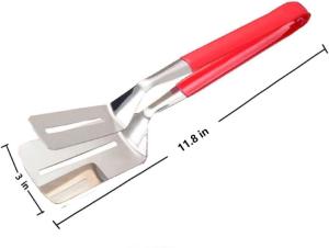 304 Stainless Steel Food Cooking Tongs Clip Steak Frying Tongs Anti Scalding Extended Handle Food Turnover Tongs