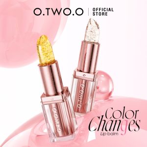 O.TWO.O Haute Gold Foil Thermochromic Lipstick Color-Changing Lip Balm Moisturizing Vitamin E