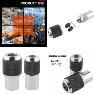 2Pcs Adjustable Tap Socket Set Tap Sleeve Extraction Holder Tool Fit Taps #6-1/4" with 1/4"-1/2" for Tight Workspaces