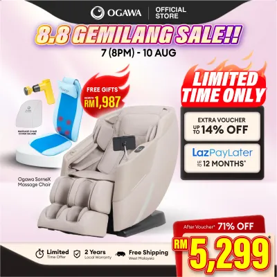 [New Arrival] Ogawa SorneX Massage Chair [Evostep + Soothtouch+ Dust Cover + 3in1 Leather Kit]
