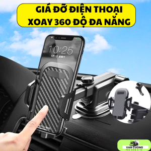 Giá Đỡ Điện Thoại Ô Tô Xoay 360 Độ Đa Năng Giá Đế Điện Thoại Hút Hơi Chân Không Chắc Chắn