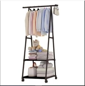 GM Triangle Stand Hanger / Rak Hanger Baju Serbaguna / Gantungan Pakaian Berdiri dengan RODA