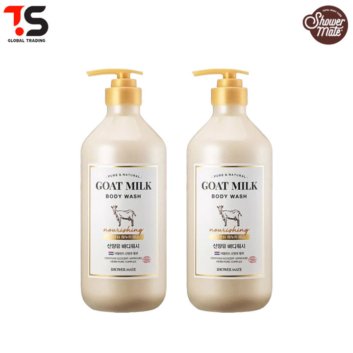 Korea Shower Mate Goat Milk Body Wash With Manuka Honey 800ml | Lazada