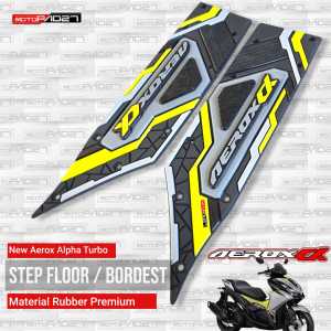 Karpet AEROX ALPHA - PIJAKAN KAKI AEROX TURBO generasi ke 3 tahun 2025 - bahan karet premium BEST QUALITY