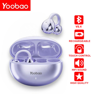 Yoobao E3 Earclip Bluetooth V5.4 Touch Control Super Bass Earphone with Charging Case Comfortable to Wear