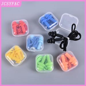 JCSYFAC Silicone Ear Plugs Sleep Earplugs Noise Reduction Swimming Earplugs With Rope