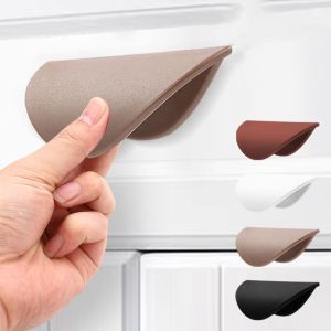 ZOATAAL รูปครึ่งวงกลม ลูกบิดตู้ดึง กาวในตัว โดยไม่ต้องเจาะ ที่จับลิ้นชักลิ้นชัก นอร์ดิก ด้ามจับเหนียวกลม ที่จับประตูมือ ตู้ลิ้นชักตู้เสื้อผ้า