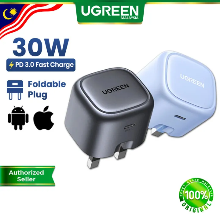 UGREEN 30W/45W/65W Nexode GAN Foldable Charger USB-C PD 3.0 Type-C USB-A Fast Charging UK Power Adapter Plug Compatible with iPhone 17 Pro S25 Macbook