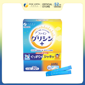 Thực Phẩm Bảo Vệ Sức Khỏe Fine Japan - Glycine 3000mg & Theanine 200mg Hỗ Trợ Giấc Ngủ Hộp 30 Thanh