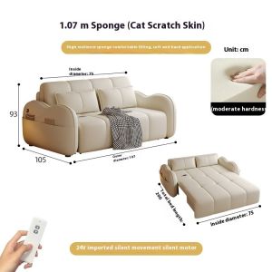 Sofa Foldable Dual-Purpose Sofa Chair Multifunctional Lazy Sofa Inligent Recliner Sofa escopic Electric Recliner Sofa