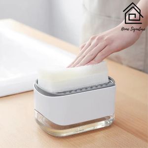 Home Signature Kitchen Press-type Dishwashing Liquid Box Cleaning Automatic Soap Box Dishwashing Brush Pot Cleaning Kitchen Detergent