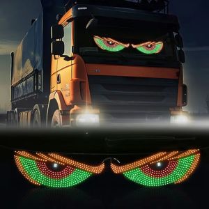 XENMART Flexible Truck Devils Eye Light USB Multi-Mode LED Windshield Display Creative RGB Dynamic Demon Eye Light Car Decor