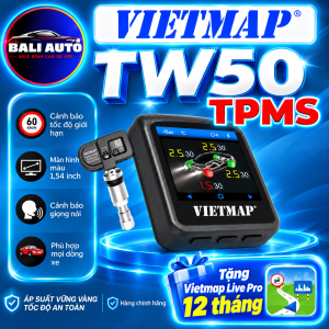 Bộ cảm biến áp suất lốp Vietmap TW50 Hiển thị áp suất lốp tốc độ giới hạn cảnh báo giọng nói