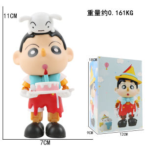 Pinocchio Crayon Small New Pup Hand-Made Nohara New Help Tide Play Toy Doll Desktop and Car-Mounted Decoration Gift
