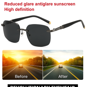 Aviator HD Polarized Sunglasses UV Protection Driving Fishing Sunglasses Retro Metal Aviator Sunglasses Outdoor