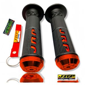 JRP Universal Handle Motorcycle Domino Handle Grip Design Rubber Free JRP Sticker and Keychain