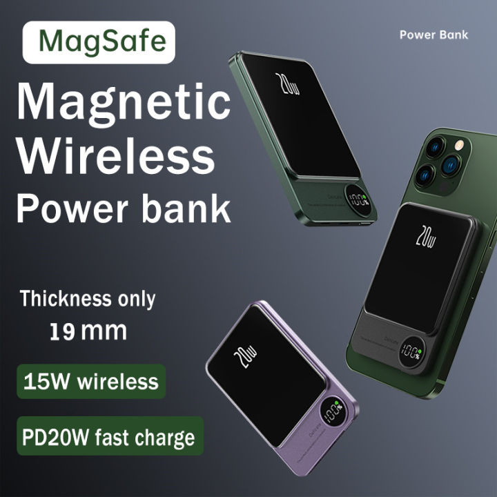 B-SPIN 10000mAh Magnetic Wireless Power Bank – 20W PD Fast Charger For IPhone 16/15/14/13 (MagSafe Compatible)-1115121