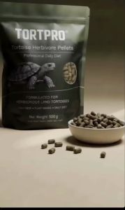 TORTPRO Tortoise Pellets 500g High Fiber Plant-Based Daily Diet for Land Tortoise reptile food