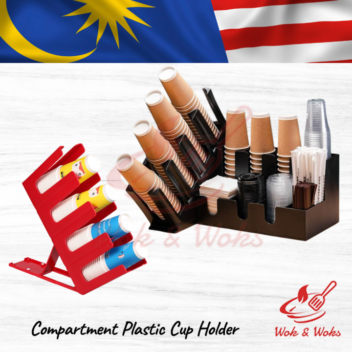 Compartment Plastic Paper Cup Holder / Pemegang Plastik Cawan Kertas ...