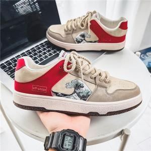 Sepatu Sneakers Pria Kulit Pu Original Import Quality Premium New Model Canvas Mens Shoes Outdoor Running Sport Vintage Sepatu Sneakers Kasual Formal Bisnis Pria Bergaya Keren Korean Style Trendy Sol Karet Tebal Anti Slip Olahraga Jalan Santai -SP-04