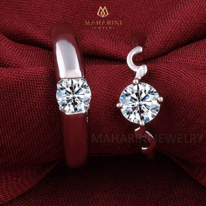 Cincin Nikah Pasangan Tunangan Lamaran Couple Perak Palladium Platinum Emas MH72