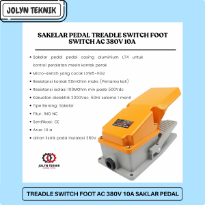 TREADLE SWTICH FOOT SWITCH AC 380V 10A SAKLAR PEDAL TERBARU UNTUK INDUSTRI DAN RUMAHAN(grosir & Eceran)