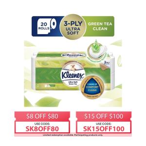 Kleenex Ultra Soft Green Tea Clean Toilet Tissue 20 Rolls