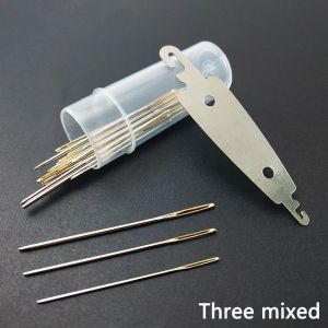 30PCS/BOX Gold tail Sewing Needle NO.22/24/26 Embroidery Fabric Cross Stitch Darning Needles Stainless steel DIY Craft Tools