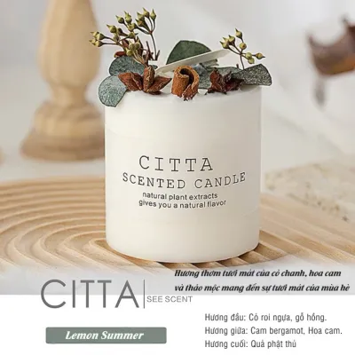[KÈM ĐẾ] CITTA Nến Thơm Handmade Art Of The Forest Hương Thơm 4 Mùa Tự Nhiên Giúp Thư Giãn Khử Mùi Trang Trí Decor
