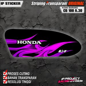 (COD) STIKER STRIPING ORIGINAL MOTOR HONDA CB 100 - STIKER MOTOR HOLOGRAM DAN TRANSPARAN KODE A.30