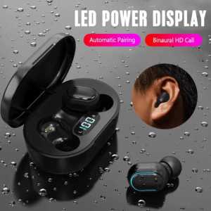TWS Bluetooth Super Bass Headset Bluetoth Earphone True Wireless 5.0 Charging Dock Bass Stereo Wireless Earphone Terbaru