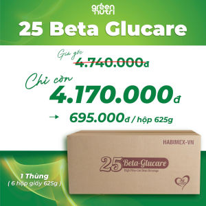 GIÁ CỰC TỐT | Combo 6 Hộp 625g Sữa Hạt Ngũ Cốc 25 Beta Glucare - Green Nutri (Hộp 25 Gói)