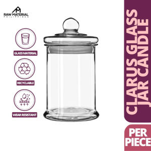 RMPH CLEARLY CLARUS Nordic Style Transparent Glass Storage Jar with Lid Versatile Candle Home 150ml Candle Making Herbs Container Herbs Storage Glass Containers Container