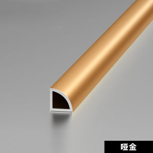 Aluminum curved corner trim strip for tiles right-angle floor edge trim strip internal corner arc decorative trim strip