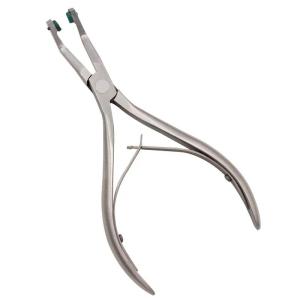 1pc Dental Crown Remover Plier With Green Rubber Green Tips Dentist Temporary Crown Remover Tools