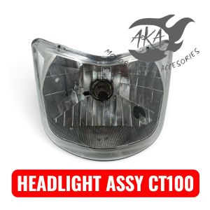 Headlight Assembly for CT100/BAJAJ Lens with Bulb