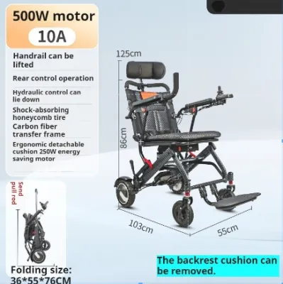 Electric wheelchair multifunctional and fully automatic specifically designed for the elderly foldable light elderly disabled intelligent full lying four-wheeled scooter Lightweight commuting vehicle for disabled people