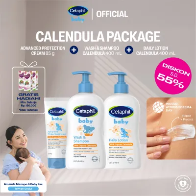 Cetaphil Baby Wash & Lotion Calendula Package