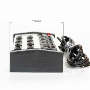 Ổ cắm văn phòng 12 lỗ OMINSU 48T 2000W 4 chân cắm đa năng + 8 chân 2 chấu có CB chống quá tải dây dài 2.5m-4.5m