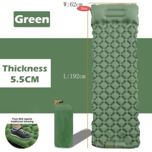 PU material inflatable mattress 5cm thickness comfortable support waterproof moisture-proof light and easy to carry camping/family backup/emergency rescue high elasticity tear resistance and durability